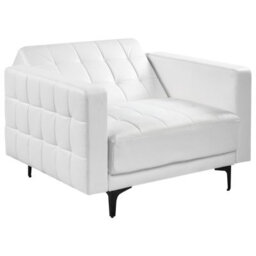 Beliani Armchair Aberdeen Faux Leather White - thumbnail 4