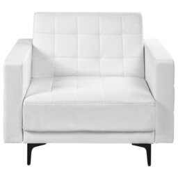 Beliani Armchair Aberdeen Faux Leather White - thumbnail 6