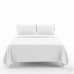 Easy Care Flat Bed Sheet Polycotton Durable Low Maintenance Bedding White - thumbnail 2