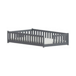Arte Ivy Graphite 120 X 200Cm European Small Double Low Bed - Foam/bonnell Mattress Included - thumbnail 5