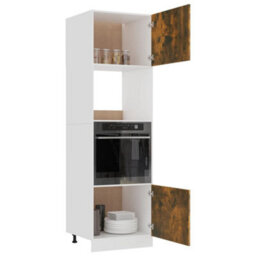Vidaxl Microwave Cabinet Lyon Smoked Oak 60X57X207 Cm Engineered Wood - thumbnail 4