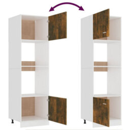 Vidaxl Microwave Cabinet Lyon Smoked Oak 60X57X207 Cm Engineered Wood - thumbnail 7