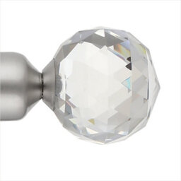 Home Treats Metal Curtain Pole Set Extendable 40Cm To 325Cm Satin Nickel 25mm Curtain Rail - thumbnail 7