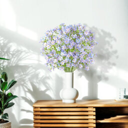 Artificial Flowers 8Pcs Loose Fake Flowers Long Stem Artificial Flower Outdoor Uv Resistant Artificial Plant (Purple - thumbnail 4
