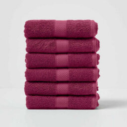 Homescapes Turkish Cotton Hand Towel, Burgundy - thumbnail 1