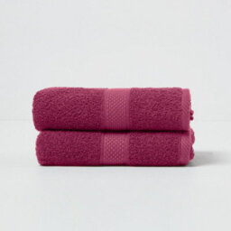 Homescapes Turkish Cotton Hand Towel, Burgundy - thumbnail 3