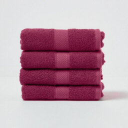 Homescapes Turkish Cotton Hand Towel, Burgundy - thumbnail 2