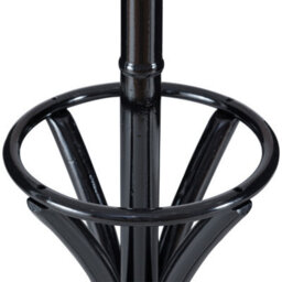 Costway Floor Standing Coat Jacket Stand Solid Wood Hanger With Umbrella Rack-Black - thumbnail 7