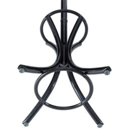 Costway Floor Standing Coat Jacket Stand Solid Wood Hanger With Umbrella Rack-Black - thumbnail 8