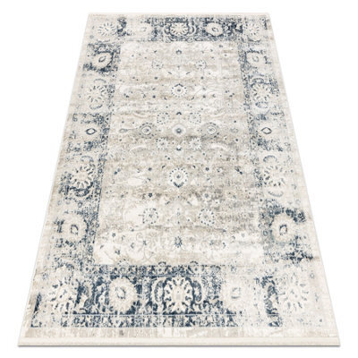 RugsX Distin 0843A White / Navy Blue / Blue Modern Carpet - Ornament, Frame,  120X170 Cm - image 1