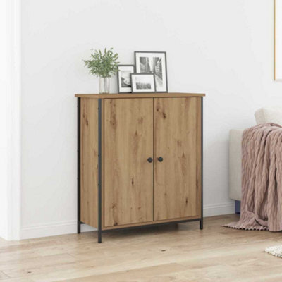 Berkfield Sideboard Artisan Oak 70X30X80 Cm Engineered Wood And Steel - image 1
