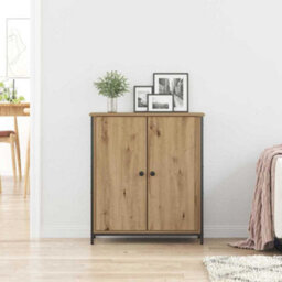 Berkfield Sideboard Artisan Oak 70X30X80 Cm Engineered Wood And Steel - thumbnail 4