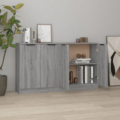 Berkfield Sideboards 2 Pcs Grey Sonoma 60X30X70 Cm Engineered Wood - image 1