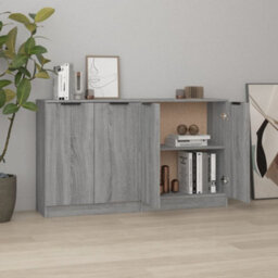 Berkfield Sideboards 2 Pcs Grey Sonoma 60X30X70 Cm Engineered Wood - thumbnail 1