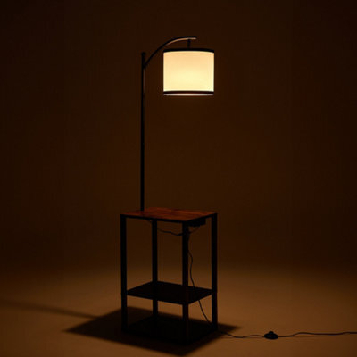 Living And Home Modern 2 In1 Living Room Floor Lamp With Side Table, Bedroom Reading Lamp - image 1