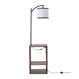 Living And Home Modern 2 In1 Living Room Floor Lamp With Side Table, Bedroom Reading Lamp - thumbnail 2
