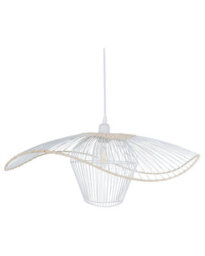 Wyld And Coco Black Metal And Rattan Pendant Lamp W60 X D60 X H110Cm, Boho Ceiling Light With Adjustable Cord - thumbnail 3