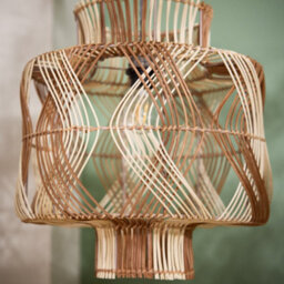 Dibor Two-Tone Woven Natural Home Décor Ceiling Light Shade H44 X D40Cm - thumbnail 4
