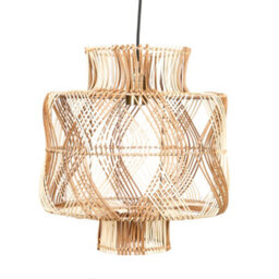 Dibor Two-Tone Woven Natural Home Décor Ceiling Light Shade H44 X D40Cm - thumbnail 2