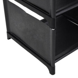 Thehotsale 8-Tier Plastic Shoe Storage Freestanding Adjustable Shoe Storage Rack Black - thumbnail 5