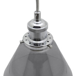 Long Life Lamps Company Vintage Industrial 3 Light Ceiling Pendant Lamp Mini Glass Sconce Smoked Grey Shades K403 - thumbnail 5