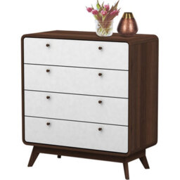 Dorel Home Cassie 4 Drawer Dresser In Walnut Look White - thumbnail 5