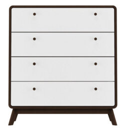 Dorel Home Cassie 4 Drawer Dresser In Walnut Look White - thumbnail 4