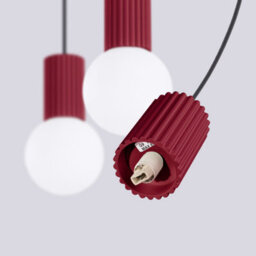 Sollux Lighting Halo Aluminum/glass Burgundy 3 Lights Modern Pendant Lamps - thumbnail 7