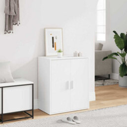 Berkfield Durable Shoe Cabinet White 60X35X70 Cm Engineered Wood - thumbnail 2