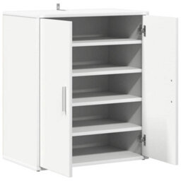 Berkfield Durable Shoe Cabinet White 60X35X70 Cm Engineered Wood - thumbnail 6