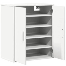 Berkfield Durable Shoe Cabinet White 60X35X70 Cm Engineered Wood - thumbnail 7