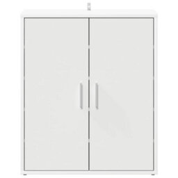 Berkfield Durable Shoe Cabinet White 60X35X70 Cm Engineered Wood - thumbnail 5