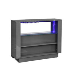 Furniture in Fashion Fiesta High Gloss Bar Table Unit In Grey With Led Lighting - thumbnail 4