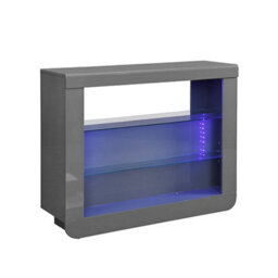 Furniture in Fashion Fiesta High Gloss Bar Table Unit In Grey With Led Lighting - thumbnail 2
