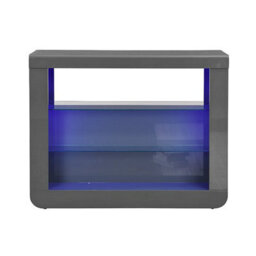 Furniture in Fashion Fiesta High Gloss Bar Table Unit In Grey With Led Lighting - thumbnail 3