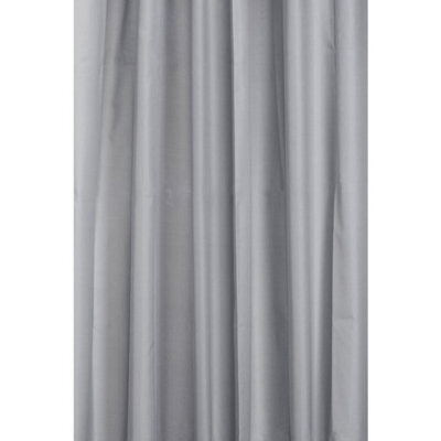 Croydex Grey Textile Shower Curtain - image 1