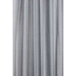 Croydex Grey Textile Shower Curtain - thumbnail 1