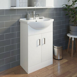 Affine Bathroom Suite 1700mm Straight Bath Close Coupled Toilet Basin Sink Vanity Unit - thumbnail 5