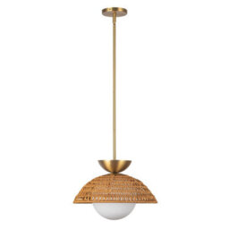 Luminosa Lighting Elstead Alora Mood Perth Dome Pendant Ceiling Light Contemporary Brushed Gold 1X E27 - thumbnail 5