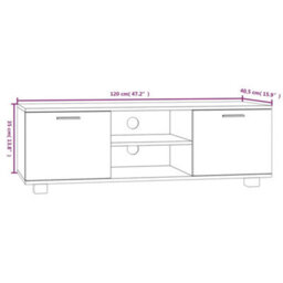 Berkfield Tv Cabinet Sonoma Oak 120X40.5X35 Cm Engineered Wood - thumbnail 8
