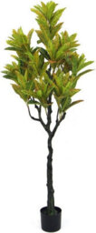 Xample 150Cm Artificial Ficus Elastica Variegata Realistic Faux Rubber Tree For Home & Office Lush Indoor & Outdoor Decorative Plant - thumbnail 2