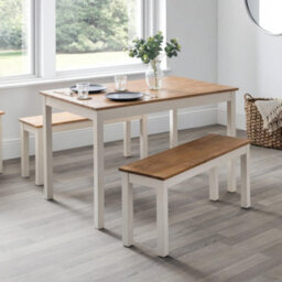 Oakham Premium Oakridge Bench In Ivory And Oak - thumbnail 6