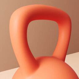 (6Kg, Soft, Orange And Grey) Sportnow Kettlebell With Non-Slip Handle - thumbnail 9