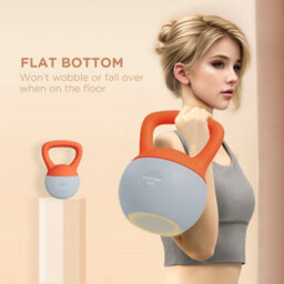(6Kg, Soft, Orange And Grey) Sportnow Kettlebell With Non-Slip Handle - thumbnail 6