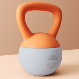 (6Kg, Soft, Orange And Grey) Sportnow Kettlebell With Non-Slip Handle - thumbnail 7
