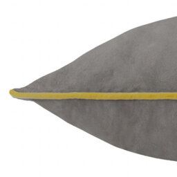 furn. Furn Meridian Velvet Polyester Filled Cushion, Charcoal/moss, 45 X 45Cm - thumbnail 4
