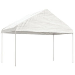Walplus Gazebo With Roof White 6.69X4.08X3.22 M Polyethylene - thumbnail 2