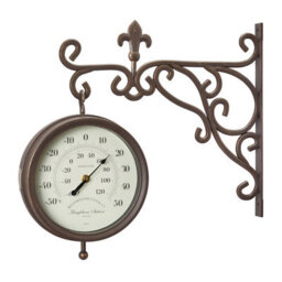 Smart Garden Marylebone Contemporary Round Wall-Mounted Garden Clock With Thermometer - thumbnail 1