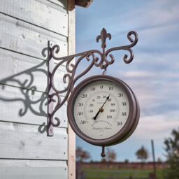 Smart Garden Marylebone Contemporary Round Wall-Mounted Garden Clock With Thermometer - thumbnail 2