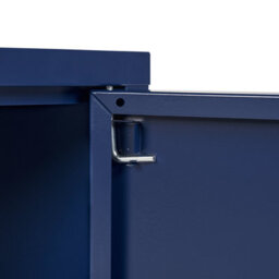 Wyld And Coco Navy Two-Door Steel Sideboard For Home Office, W100 X D40 X H65Cm - thumbnail 6